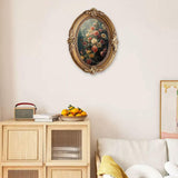 Maxbell Vintage Oval Picture Frame European Baroque for Living Room Table Home