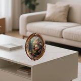 Maxbell Vintage Oval Picture Frame European Baroque for Living Room Table Home
