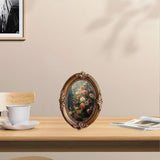 Maxbell Vintage Oval Picture Frame European Baroque for Living Room Table Home