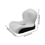 Maxbell Memory Foam Seat Cushion Office Chair Cushion with Low Back Support for Office Light Gray