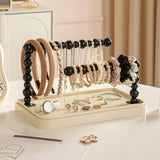 2 Tier Headband Holder Hair Hoop Display Stand for Bracelet Necklace Bangles without cover
