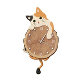 Cat Wall Clock Home Decoration Decorative for Dining Room Living Room Indoor Style C