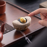 Yuan Bao Statue Crafts Decoration Stone Figurine for Indoor Fireplace Office