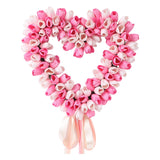 Heart Shaped Wreath Spring Summer Tulip Wreath for Window Decoration Holiday