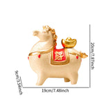 Ceramic Horse Statue Creative Feng Shui Decor for Bookshelf Bedroom Entrance Wealth