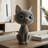Cat Statue Room Decoration Cute Centerpiece for Cabinet Study Room Bookshelf
