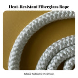 Fiberglass Sealing Rope Flexible and Conformable Oven Door Seal Rope Braided Fiberglass Gasket for DIY Enthusiasts, Homeowners, Boilers, Home 14MM