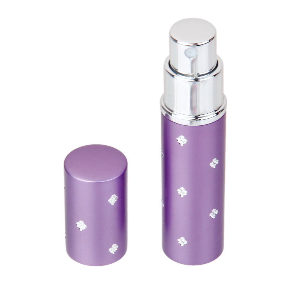 Maxbell Maxbell 2pcs Purple Mini Alloy Refillable Travel Perfume Bottle Empty Spray Container Bottles 6ML 0.2 oz