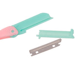 Maxbell Maxbell Stainless Steel Convenient To Carry Eyebrow Trimmer Shaper Facial Hair Remover Pink