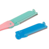 Maxbell Maxbell Stainless Steel Convenient To Carry Eyebrow Trimmer Shaper Facial Hair Remover Pink