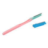 Maxbell Maxbell Stainless Steel Convenient To Carry Eyebrow Trimmer Shaper Facial Hair Remover Pink