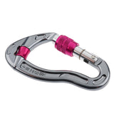 6x25KN Screw LOCKING Carabiner For Rock Tree Climbing Rappelling Silver Red