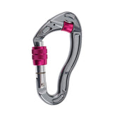 6x25KN Screw LOCKING Carabiner For Rock Tree Climbing Rappelling Silver Red