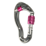 6x25KN Screw LOCKING Carabiner For Rock Tree Climbing Rappelling Silver Red
