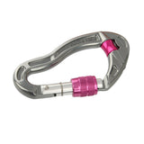 6x25KN Screw LOCKING Carabiner For Rock Tree Climbing Rappelling Silver Red