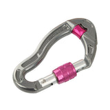 6x25KN Screw LOCKING Carabiner For Rock Tree Climbing Rappelling Silver Red