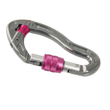 6x25KN Screw LOCKING Carabiner For Rock Tree Climbing Rappelling Silver Red