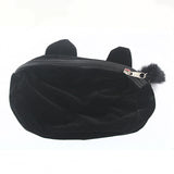 Maxbell Cute Cat Storage Bag Cosmetic Makeup Toiletry Pouch Travel Bag black