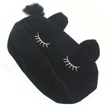 Maxbell Cute Cat Storage Bag Cosmetic Makeup Toiletry Pouch Travel Bag black