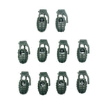 Maxbell 10Pcs Grenade Shoelace Buckle Stopper Cord Lock Rope Clamp Outdoor Sports