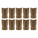 Maxbell 10Pcs 30mm Molle Strap EDC Backpack Bag Webbing Connecting Buckle Clip Khaki