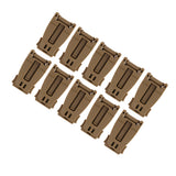 Maxbell 10Pcs 30mm Molle Strap EDC Backpack Bag Webbing Connecting Buckle Clip Khaki
