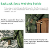 Maxbell 10Pcs 30mm Molle Strap EDC Backpack Bag Webbing Connecting Buckle Clip Khaki