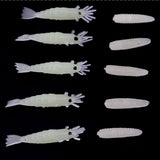 Maxbell Maxbell 100pcs Bug Shrimp Bait Trolling Fishing Lures Tackle Bass Hooks Kit with Box
