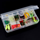 Maxbell Maxbell 100pcs Bug Shrimp Bait Trolling Fishing Lures Tackle Bass Hooks Kit with Box