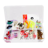 Maxbell Maxbell 100pcs Bug Shrimp Bait Trolling Fishing Lures Tackle Bass Hooks Kit with Box