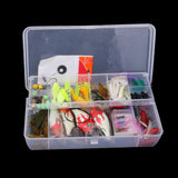 Maxbell Maxbell 100pcs Bug Shrimp Bait Trolling Fishing Lures Tackle Bass Hooks Kit with Box
