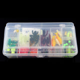 Maxbell Maxbell 100pcs Bug Shrimp Bait Trolling Fishing Lures Tackle Bass Hooks Kit with Box