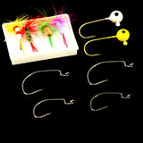 Maxbell Maxbell 100pcs Bug Shrimp Bait Trolling Fishing Lures Tackle Bass Hooks Kit with Box