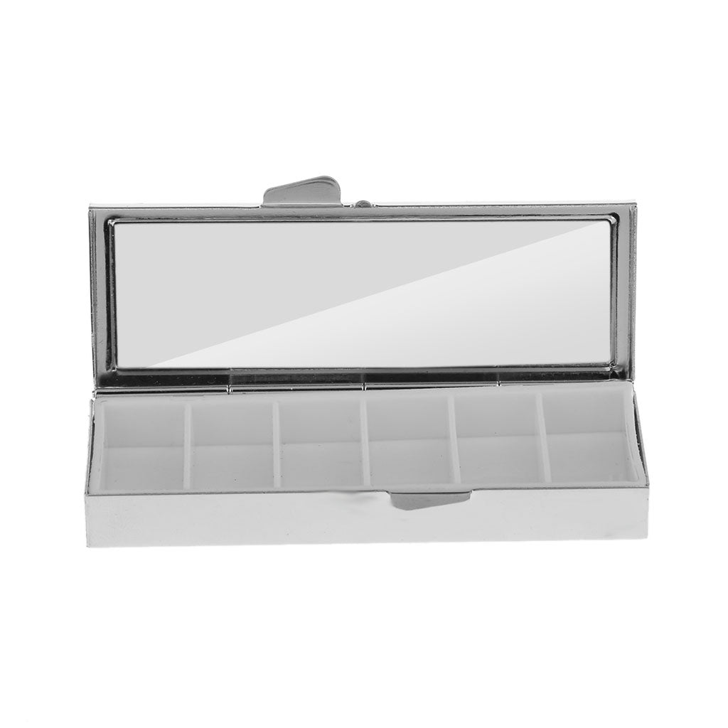 Maxbell Maxbell Portable Travel Metal Pill Box Medicine Organizer Capsule Container Case Storage 6 Compartment