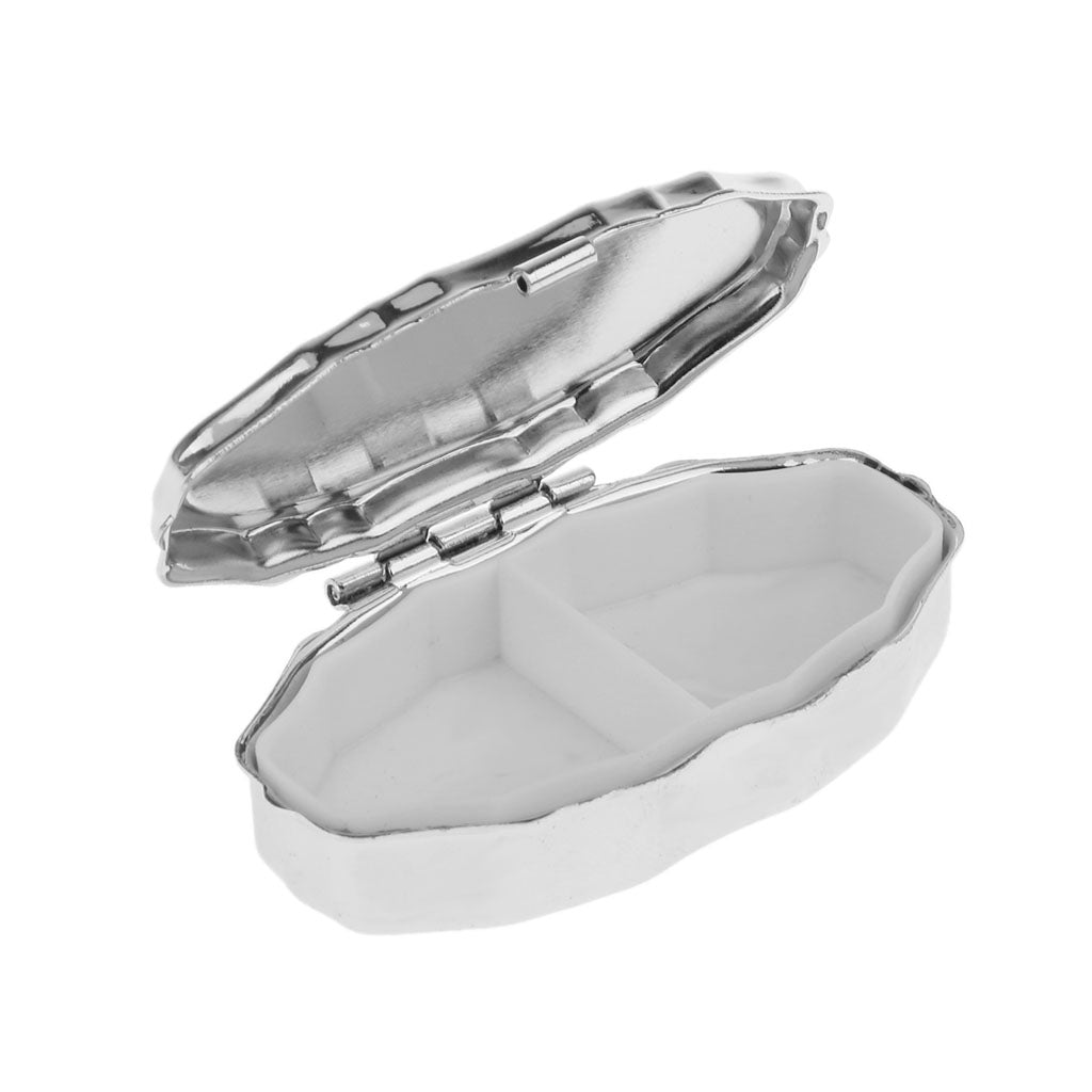 Maxbell Maxbell Portable Travel Diamond Metal Pill Box Medicine Organizer Container Case Storage