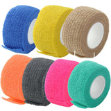 Maxbell 2 Pieces 2.5cm First Aid Strap Self-Adhesive Roll Wrap Bandage Gauze Tape 02
