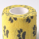Maxbell Maxbell 5 Rolls Cat Dog Pet Cohesive Bandage Gauze Tape Medical Wrap Claw Print 5cm