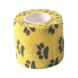 Maxbell Maxbell 5 Rolls Cat Dog Pet Cohesive Bandage Gauze Tape Medical Wrap Claw Print 5cm