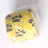 Maxbell Maxbell 5 Rolls Cat Dog Pet Cohesive Bandage Gauze Tape Medical Wrap Claw Print 5cm