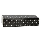 Maxbell Maxbell Handmade PU Rectangle Spectacles Case Fashionable Tin Iron Glasses Box-Black