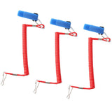 Maxbell Maxbell Pack of 3 Kayak Coiled Rod Paddle Leash Canoe Boat Safety Lanyard Fishing Accessories