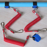 Maxbell Maxbell Pack of 3 Kayak Coiled Rod Paddle Leash Canoe Boat Safety Lanyard Fishing Accessories