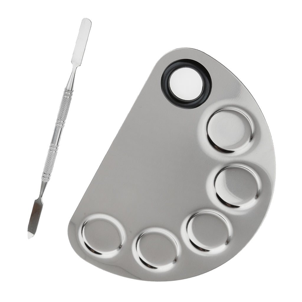 Maxbell Pro Stainless Steel Cosmetic Makeup Palette Spatula Foundation Mixing Tool