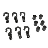 Maxbell Maxbell 2 sets 12pcs Black Lashing Bungee Hooks Accessories for Kayak Canoe Boat