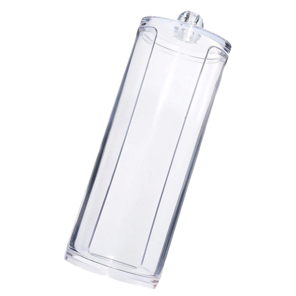Maxbell Clear Cylindrical Cotton Swab Stick Organizer Box Storage Makeup Holder