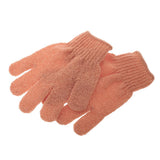 Maxbell Maxbell 1 Pair Stretchable Exfoliating Bath Glove Shower Skin Care Scrubber Massage Skin Cleansing Gloves Orange