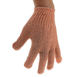 Maxbell Maxbell 1 Pair Stretchable Exfoliating Bath Glove Shower Skin Care Scrubber Massage Skin Cleansing Gloves Orange