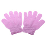 Maxbell 2 Pairs Exfoliating Bath Glove Shower Skin Care Scrubber Pads Rose Red Pink