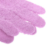 Maxbell 2 Pairs Exfoliating Bath Glove Shower Skin Care Scrubber Pads Rose Red Pink