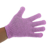 Maxbell 2 Pairs Exfoliating Bath Glove Shower Skin Care Scrubber Pads Rose Red Pink